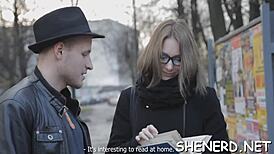 Smashing Nerdy Girlfriend's Pussy In POV Blowjob Session