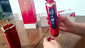 Hayden's Cock Review with Chubby Brunette's Natural Tits