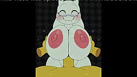 teacher toriel from deltarune gets banged with monster cock titty fuck and cum