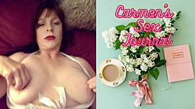 Bedstemor Carmen rider vildt cowgirl og missionary til orgasme