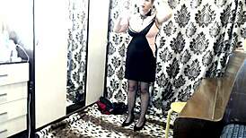 Hot mature submissive slave rides hard in intense anal casting