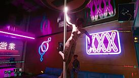 judy and johnny silverhand sneak into a hidden 3d sex scene with monster cocks and squirting