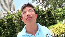 blindfolded stud tricked into oral by hunk