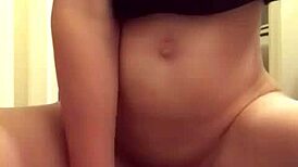 Cutie whispers dirty talk while masturbating for daddy