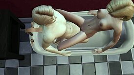 trial ends in FUCK in the bath with alien monster