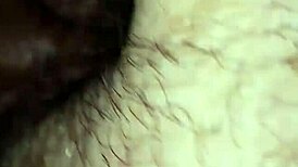 Hairy Girlfriend Gets Creampie from Friend's Big Black Cock