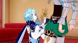 Eula, Rosaria, Venti Slam Hard in Genshin Impact Hentai!