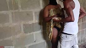 Big Ass Ebony Takes Big Cock DoggyStyle in Outdoor Unfinished Home