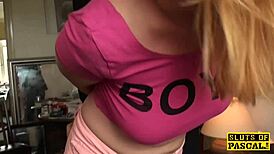 Deepthroated Ginger Brit Enjoys Rough Hair Pulling And Dildo Play