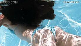 i hot chick lana swims nude underwater horny babe for you guys