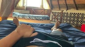 My stepbrother is sad after girlfriend cheated, so my friend and I surprise him with comfort