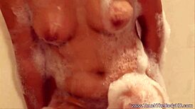 asian milf enjoys relaxing massage outside in asia