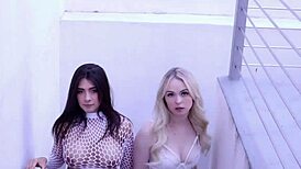 Blonde And Brunette Teens Lick Asses In Orgy