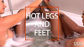 Foot fetish champions kiki cyrus and haley hill in lesbian scene