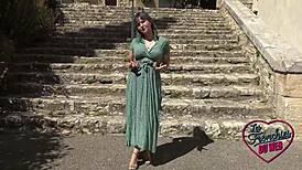 angelina takes care of naughty khala in outdoor threesome