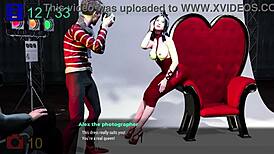 Modni biznis Monica model foto seansa 4 necenzurisani 3D crtani anime puhanje starac