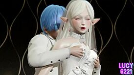 bride frieren gets happy kiss