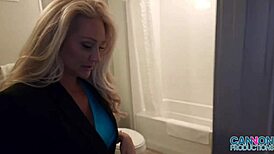 Milf Alexis Malone with big tits fucks client passionately