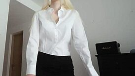 Shina Ryen rips pantyhose for boss's monster cock in doggystyle deepthroat