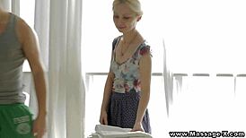 This weekend massage turns into sex with Mirta teen, licking pussy and doggystyle cumshot