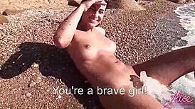 Teen Babe Deepthroats Stranger's Monster Cock Outdoors Before Intense Doggy Creampie