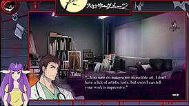 Muscular bodybuilder dominates big tits in hentai