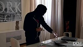 Gorgeous Redhead Maid Isabella Lui Takes Hard Anal from Burglar. What a Twist!