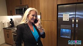 Milf Alexis Malone with big tits fucks client passionately