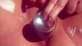 Wet Shaved Pussy Squirts Orgasm Close-Up!