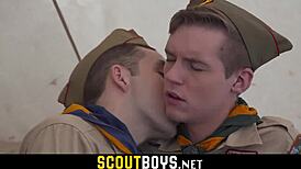 Huge cock slams two twink boys raw in wild back-to-back action!