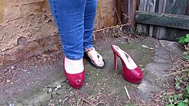 Pissing Compilation of Fat Milf Outdoors in Jeans and Naked Amateur Fetish