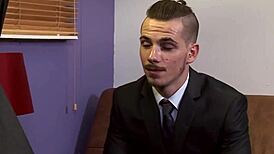 Young Punk Impresses Boss In Office