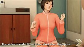 My horny girlfriend in anime hentai cartoon friend scene