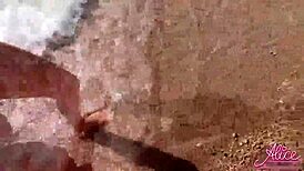 Teen Babe Deepthroats Stranger's Monster Cock Outdoors Before Intense Doggy Creampie