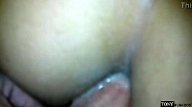 college babe begs for it in the dorm. she loves it rough in the ass while cum drips after her first time.