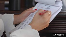 Deeper, um, naughty secretary Valentina rides boss BBC, like, so hard!