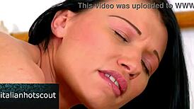 sexy brunette mom getting her anal fucked in doggystyle