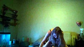 Tied up anime girl sucks cock while riding