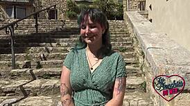 angelina takes care of naughty khala in outdoor threesome