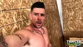 Trailertrashboys star Trenton Ducati raw fucks gay with monster cock