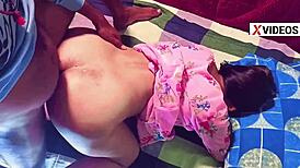 slim desi girl getting doggystyle creampie 😍