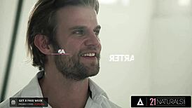 Petite latina hottie gets her mouth filled with cum