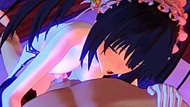 Watch this short cowgirl collection with squirting and threesome action!