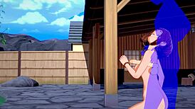 uraraka gives armpitjob and blowjob