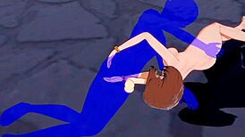 uraraka gives armpitjob and blowjob