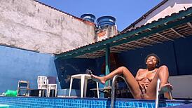 dancing funk naked in backyard