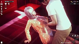 White-Haired Girl Intense Sex In Hentai