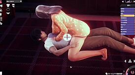 White-Haired Girl Intense Sex In Hentai