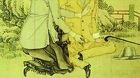 Detailed vintage erotic drawings