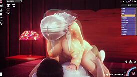 White-Haired Girl Intense Sex In Hentai